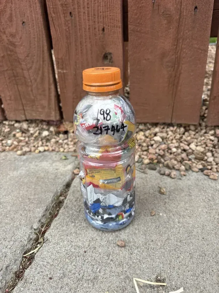 Ecobrick 217464 was made in Longmont, Boulder County, Colorado, United States and logged on 2026-05-16 19:09:36