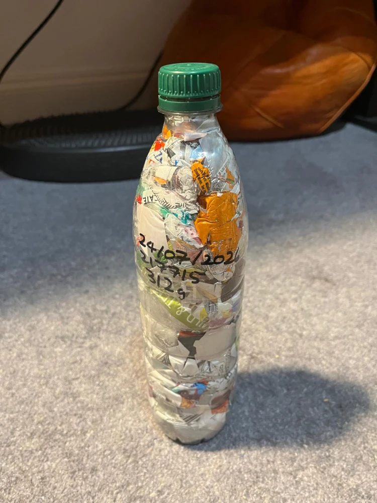 Ecobrick 217715 was made in Bristol, City of Bristol, West of England, England, United Kingdom and logged on 2026-07-24 20:14:57