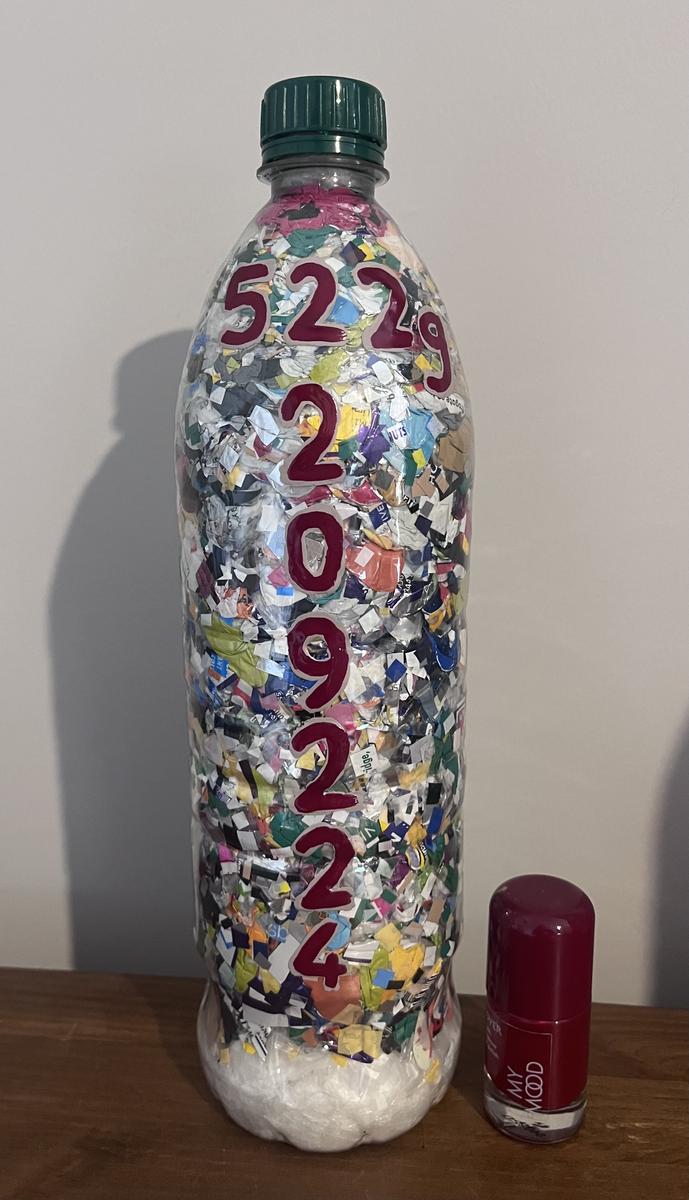 Ecobrick 209224 was made in Bedford, Bedford,  England and logged on 2024-04-03 12:48:00