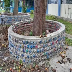 school eco-spaces in St. Michael's College Iligan Inc. Basic Education Department, Tibanga , Iligan City , Philippines has sequestered 1000 kg of plastic using 500 ecobricks