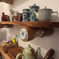 Ecobrick & Bamboo Shelves